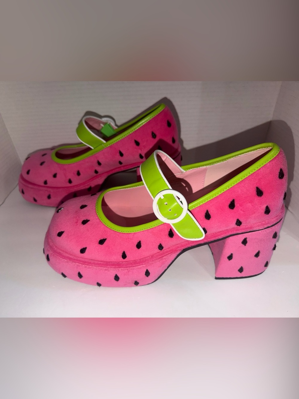 SOLD SOLD Dolls Kill / Sugar Thrillz Watermelon Fruit Fusion Platform Mary Jane - Picture 3 of 9